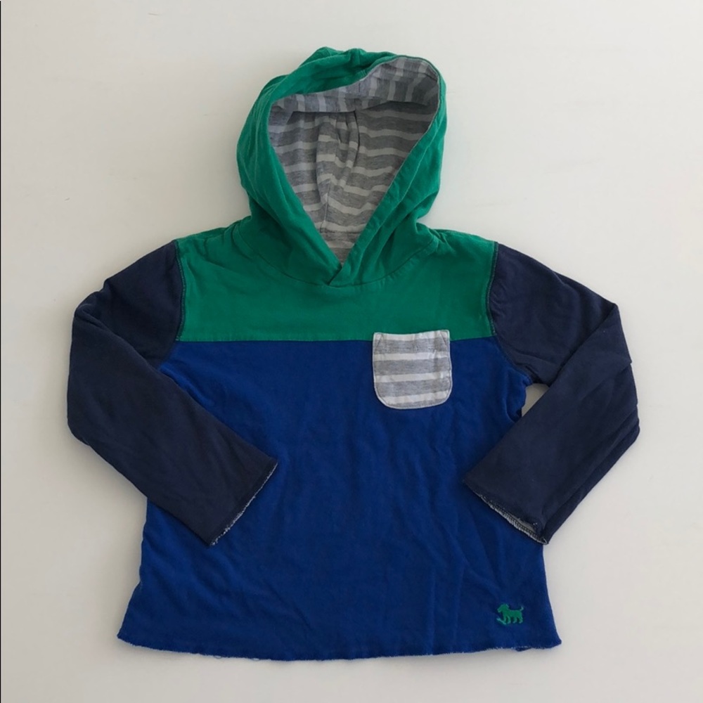 Mini Boden reversible hooded shirt